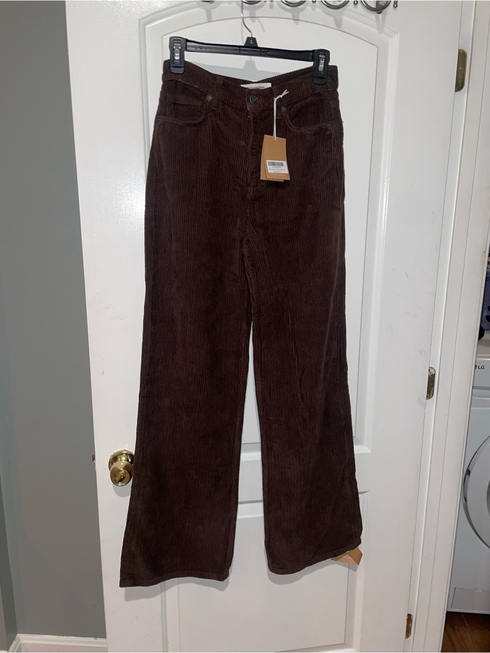 New! Reformation Cary High Rise Slouchy Wide Leg Corduroy Pants Brown Espresso🤎 - Picture 4 of 8